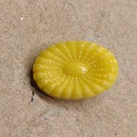 oval gul plastik knap retro